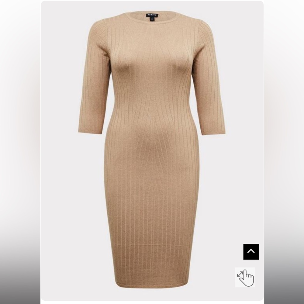 Torrid taupe midi sweater dress size 0 (Large 12)